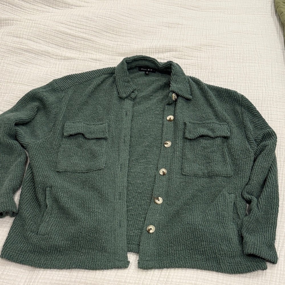 Green Button-Up Shacket